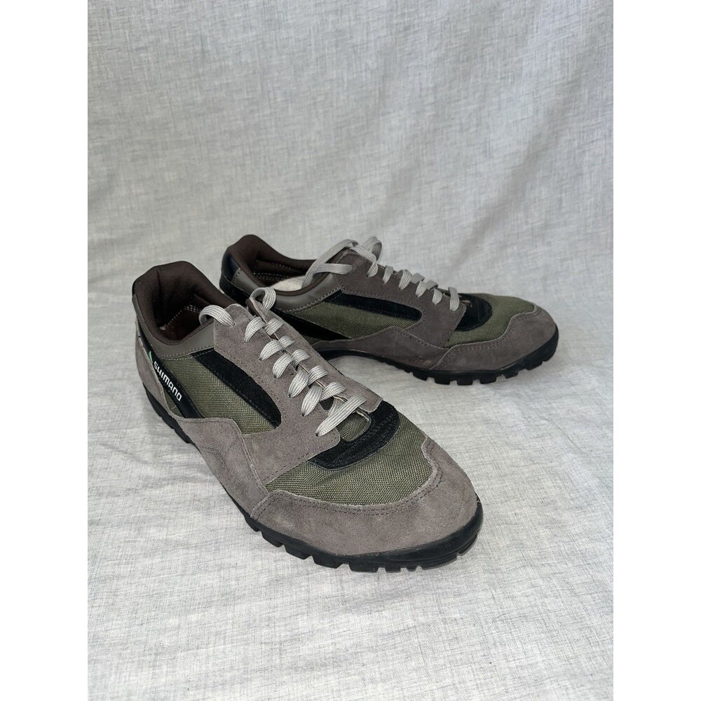 Shimano Mountain Bike Cycling Shoes Grey Green Black SH-M031 Men 10.5/11 Size 44